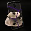 Луксозен силиконов калъф / гръб / TPU 3D с камъни за Nokia 2 2017 - прозрачен / черни рози