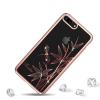 Луксозен твърд гръб KINGXBAR Swarovski Diamond за Apple iPhone 7 Plus / iPhone 8 Plus - прозрачен / Rose Gold кант / Bamboo