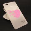Силиконов калъф / гръб / TPU за Huawei P9 Lite  - бял / розови сърца / Victoria`s Secret / мат