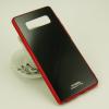 Луксозен стъклен твърд гръб KST Design Pro Glass за Samsung Galaxy Note 8 N950 - черен / червен кант