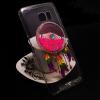 Луксозен силиконов калъф / гръб / TPU 3D за Samsung Galaxy S7 Edge G935 - прозрачен / розов брокат / капан за сънища