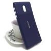 Луксозен силиконов калъф / гръб / TPU за Nokia 2 2017 - син / имитиращ кожа