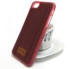 Луксозен силиконов калъф / гръб / TPU за Apple iPhone 7 / iPhone 8 - бордо / имитиращ кожа