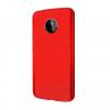 Силиконов калъф / гръб / TPU за Motorola Moto E5 - червен / гланц
