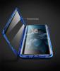 Магнитен калъф Bumper Case 360° FULL за Huawei P30 Pro - прозрачен / синя рамка