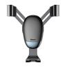 Универсална стойка за кола Baseus Mini Gravity Car Vent Mount за Samsung, Apple, Huawei, Lenovo, LG, HTC, Sony, Nokia, ZTE, Xiaomi - черна / въртяща се на 360 градуса