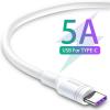 Оригинален USB кабел BASEUS Double Ring Quick Charge за зареждане и пренос на данни / Type-C - бял / 2м