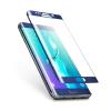 3D full cover Tempered glass screen protector Samsung Galaxy S6 Edge / Извит стъклен скрийн протектор за Samsung Galaxy S6 Edge G925 - син