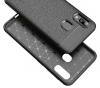 Луксозен силиконов калъф / гръб / TPU за Samsung Galaxy A20e - черен / имитиращ кожа