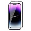 5D full cover Tempered glass Full Glue screen protector iPhone 16 Pro / 6.3 / Извит стъклен скрийн протектор с лепило от вътрешната страна за iPhone 16 Pro / 6.3 / - черен кант