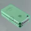 Ултра тънък заден предпазен капак / твърд гръб / за Apple iPhone 4 4S - зелен / прозрачен / мат