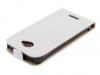Кожен калъф Flip тефтер за HTC One M7 - бял