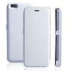 Кожен Flip тефтер / външна батерия / Power Bank за Apple iPhone 6 Plus 5.5'' - бял / 3800mAh
