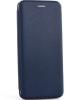 Луксозен кожен калъф Flip тефтер със стойка OPEN за Huawei P20 - тъмно син
