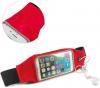 Универсален спортен калъф за кръста за смартфони с дисплей до 6.3 инча - червен