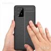 Луксозен силиконов калъф / гръб / TPU за Samsung Galaxy Note 10 Lite / A81 - черен / имитиращ кожа