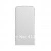 Кожен калъф Flip тефтер Carbon за Apple iPhone 4 / iPhone 4S - бял