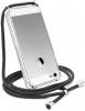 Удароустойчив силиконов калъф / гръб / TPU с връзка за Apple iPhone 5 / iPhone 5S / iPhone SE - прозрачен / черна връзка