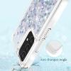 Луксозен твърд гръб 3D Water Case за Samsung Galaxy A53 5G - прозрачен течен гръб с брокат сребрист