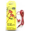Оригинални стерео слушалки Remax RM-603 / handsfree / - червени