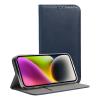 Луксозен кожен калъф Flip тефтер със стойка / Smart magneto book / за Samsung A14 5G - тъмносин
