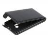 Кожен калъф Flip тефтер със силиконов гръб за Nokia Lumia 1020 - черен