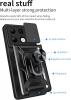 Удароустойчив гръб TPU кейс Slide Camera Case Magnetic Finger Ring Car Holder за Xiaomi Redmi Note 13 4G - черен