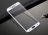 3D full cover Tempered glass screen protector Samsung Galaxy S6 Edge / Извит стъклен скрийн протектор за Samsung Galaxy S6 Edge G925 - бял