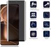 Privacy 5D full cover Tempered glass Full Glue screen protector Huawei Pura 80 Ultra / Извит стъклен скрийн протектор Privacy с лепило от вътрешната страна за Huawei Pura 80 Ultra - черен / прозрачен