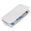 Кожен Flip тефтер със стойка / външна батерия за Samsung Galaxy Note II 2 N7100 - 3300mAh / бял