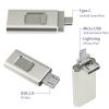 USB Flash памет 4in1 OTG / Type C / Micro USB / iPhone / Android - 128GB / Silver