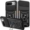 Удароустойчив твърд гръб / Кейс Defender Armor Ring Magnetic Holder lens cover Realme 16 5G - черен
