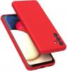 Силиконов калъф / гръб / кейс за Samsung Galaxy S23 5G - червен със защита за камерата