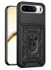 Удароустойчив твърд гръб / Кейс Defender Armor Ring Magnetic Holder lens cover Realme 16 5G - черен
