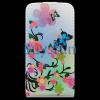 Кожен калъф Flip тефтер за Apple iPhone 5 - цветен с цветя и пеперуди