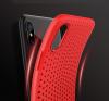 Луксозен силиконов калъф / гръб / TPU ROCK DOT Series за Apple iPhone X - червен
