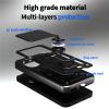 Удароустойчив гръб TPU кейс Slide Camera Case Magnetic Finger Ring Car Holder за Honor 400 5G - черен