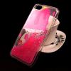 Луксозен твърд гръб 3D за Apple iPhone 6 / Apple iPhone 6S - прозрачен / розов брокат / сладолед 