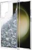 Луксозен твърд гръб / кейс / 3D Water Case за Samsung Galaxy S23 Ultra 5G - прозрачен кейс с течен брокат / сребрист