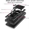 Удароустойчив гръб TPU кейс Slide Camera Case Magnetic Finger Ring Car Holder за Xiaomi Redmi Note 14 - черен