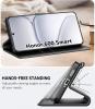 Луксозен кожен калъф Magnet Book със стойка за Honor 600 Smart - Черен