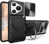 Удароустойчив твърд гръб / Кейс Defender Armor Ring Magnetic Holder lens cover Huawei Pura 80 Ultra 5G / Pura 80 Pro 5G - черен