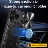 Удароустойчив твърд гръб / Кейс Defender Armor Ring Magnetic Holder lens cover Honor 600 - черен