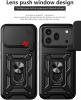 Удароустойчив гръб TPU кейс за Honor 600 Pro Ring Armor Case - черен