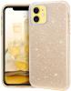 Силиконов калъф / гръб / TPU за Samsung Galaxy S10 Lite / A91 - златист / брокат