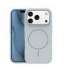 Силиконов калъф / гръб / TPU кейс Silicone Thin MagSafe за iPhone 17 Pro / iPhone 18 Pro - Сребрист
