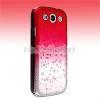 Заден предпазен твърд гръб за Samsung Galaxy S3 I9300 / SIII I9300 - 3D Raindrop червен