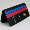 Кожен калъф Flip тефтер Flexi със стойка за Lenovo Moto Z Play - FC Barcelona / Nike