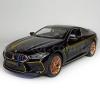 Метална кола с отварящи се врати капаци светлини и звуци BMW M8 Competition Manhart 1:24 - черна