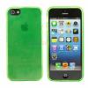 Силиконов калъф / гръб / TPU за Apple iPhone 5 / 5S - прозрачен / зелен